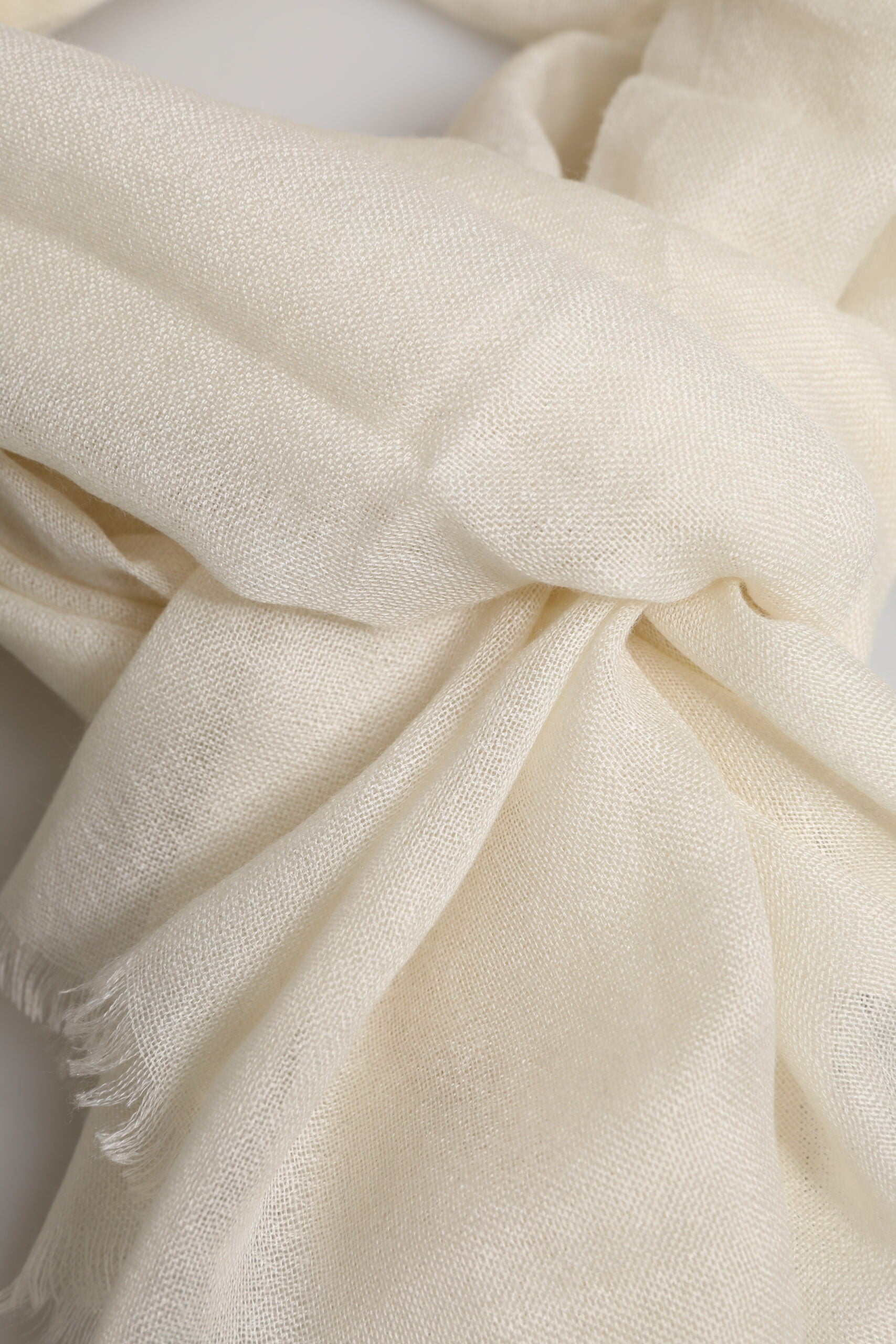 White Cashmere Neck Warmer Wrap Shawl Scarf