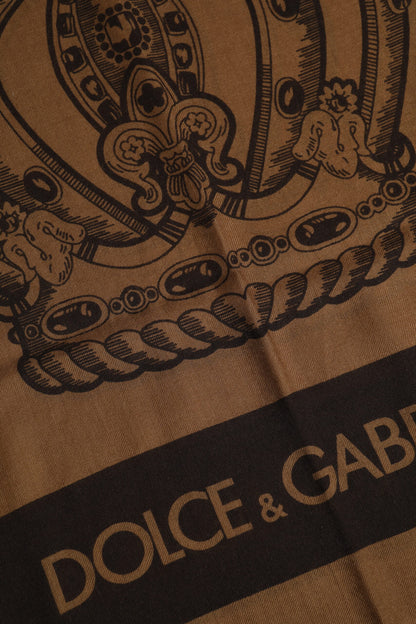 Brown DG Crown Neck Warmer Men Foulard Scarf