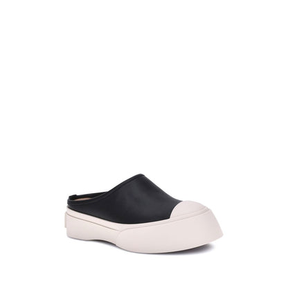 Black Rubber Mules