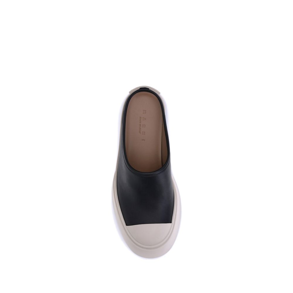 Black Rubber Mules