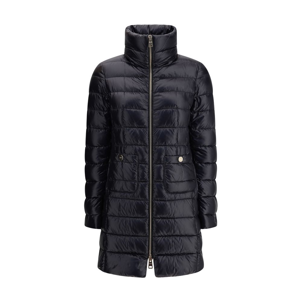 Black Polyamide Full-Length Jacket