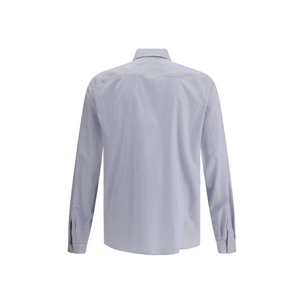 Blue Cotton Pattern Shirt