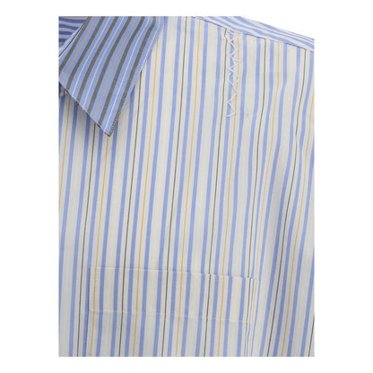 Light Blue Cotton Pattern Shirt
