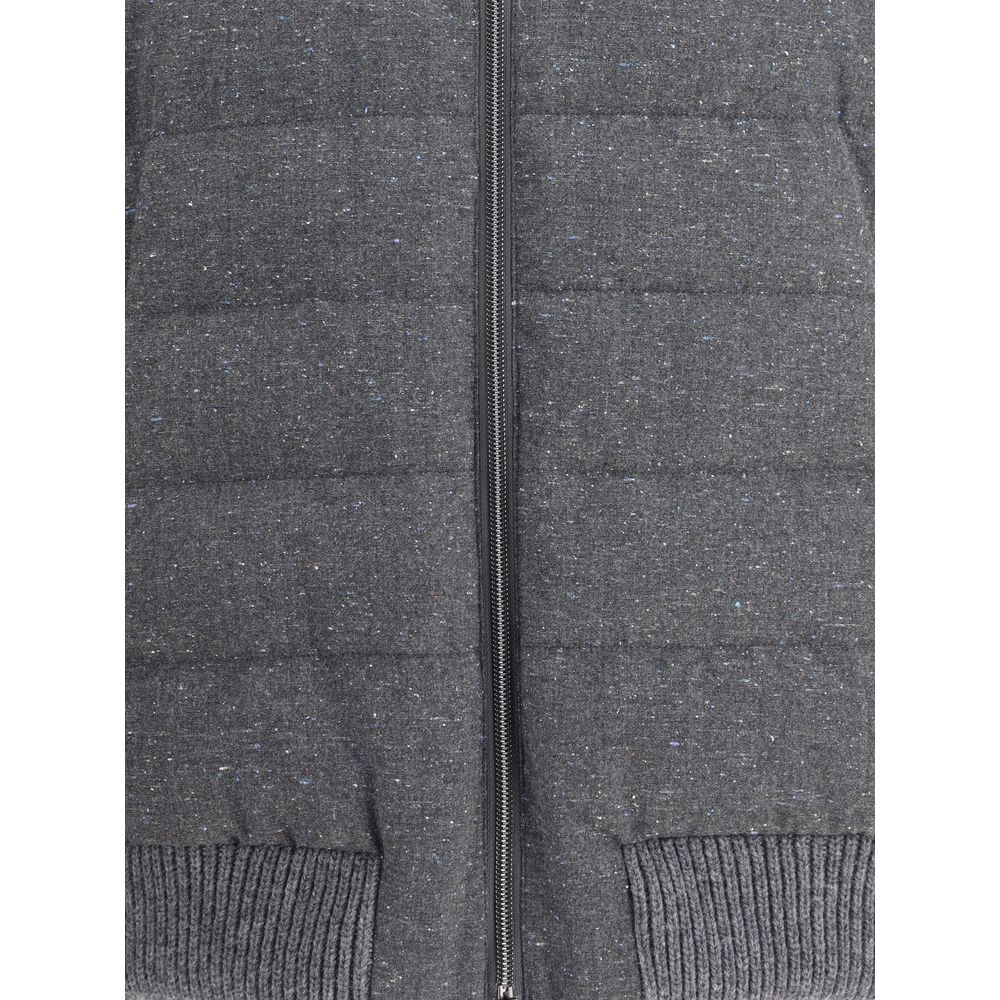 Gray Wool Bomber