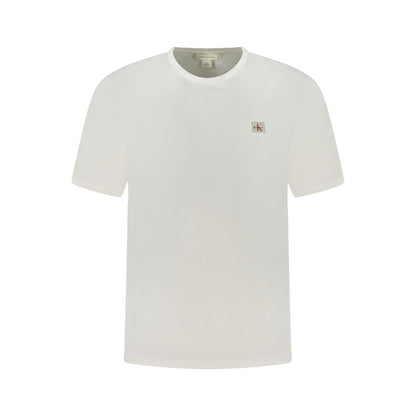 White Cotton Men T-Shirt