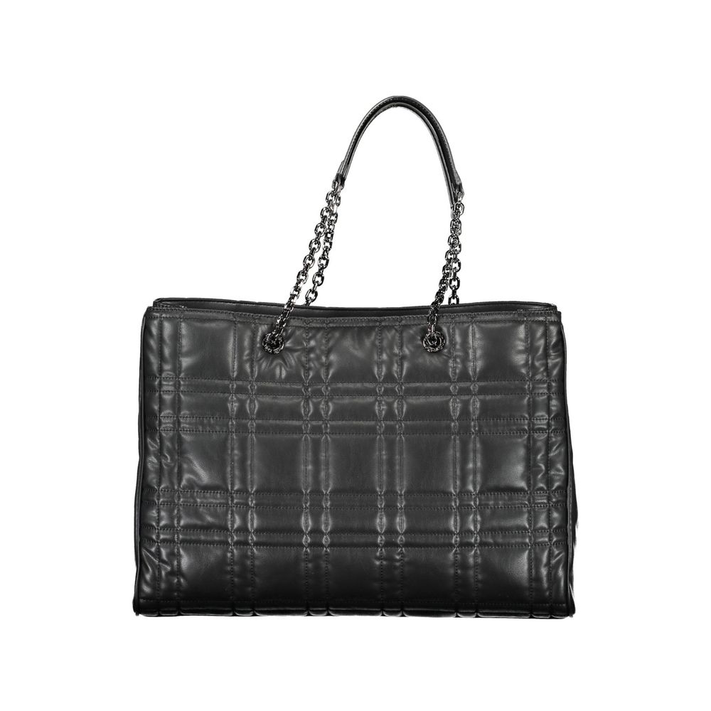 Black Polyester Handbag