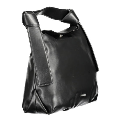 Black Polyester Handbag
