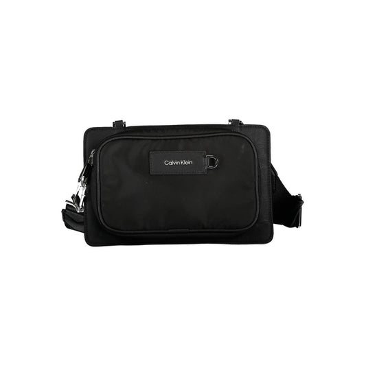 Black Polyester Shoulder Bag