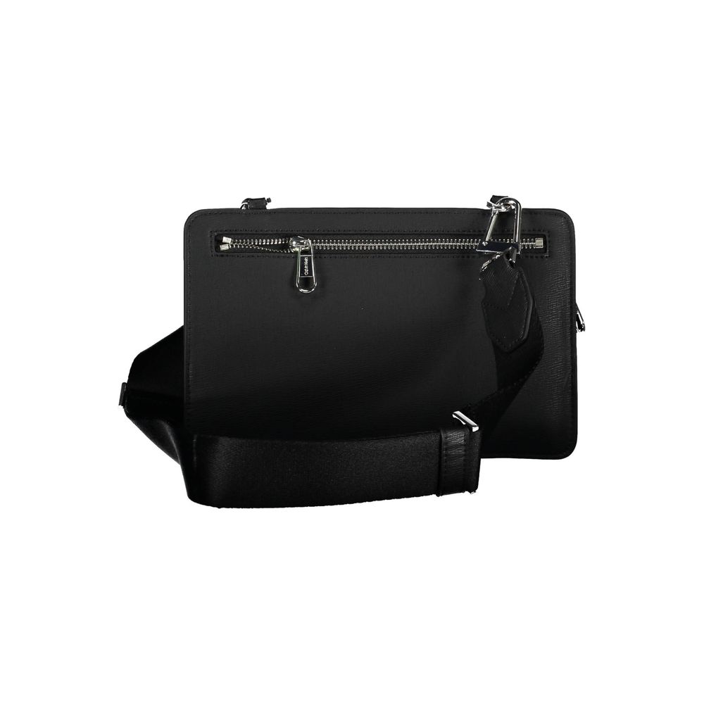 Black Polyester Shoulder Bag