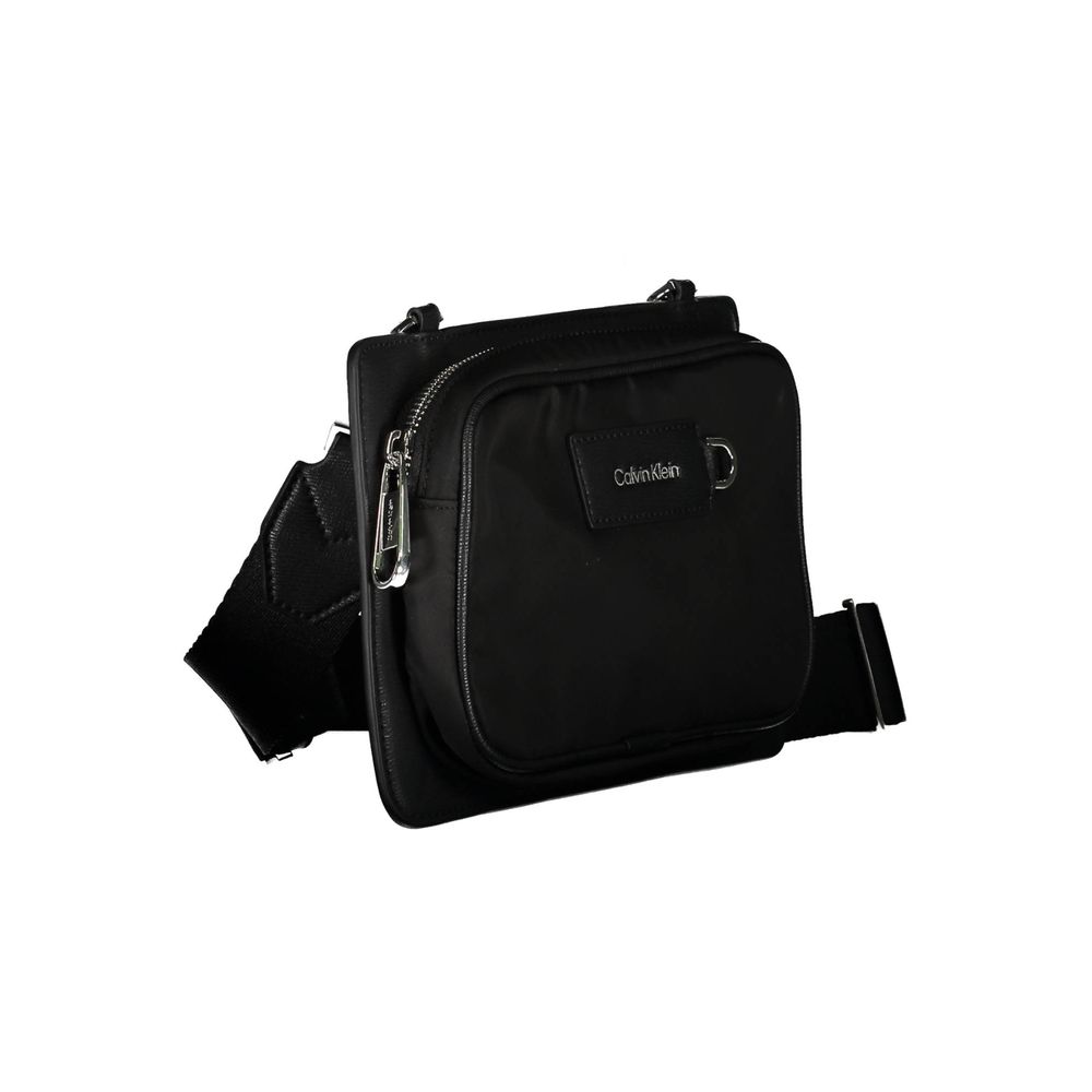 Black Polyester Shoulder Bag