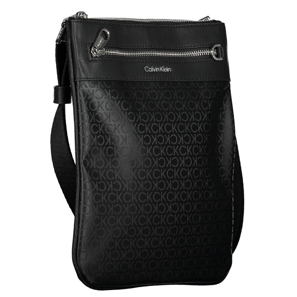 Black Polyester Shoulder Bag