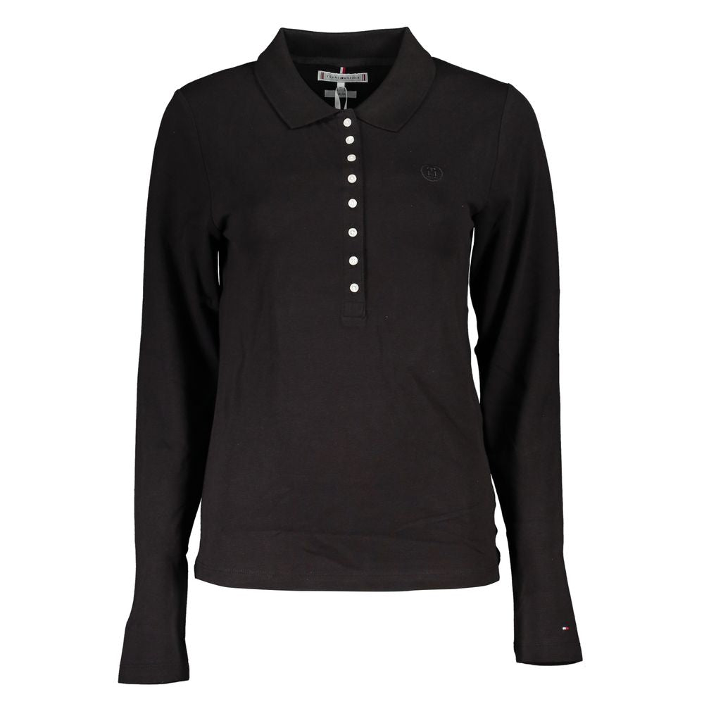 Black Cotton Polo Shirt