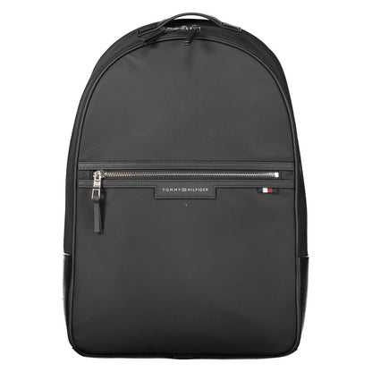 Black Polyester Men's Backpack