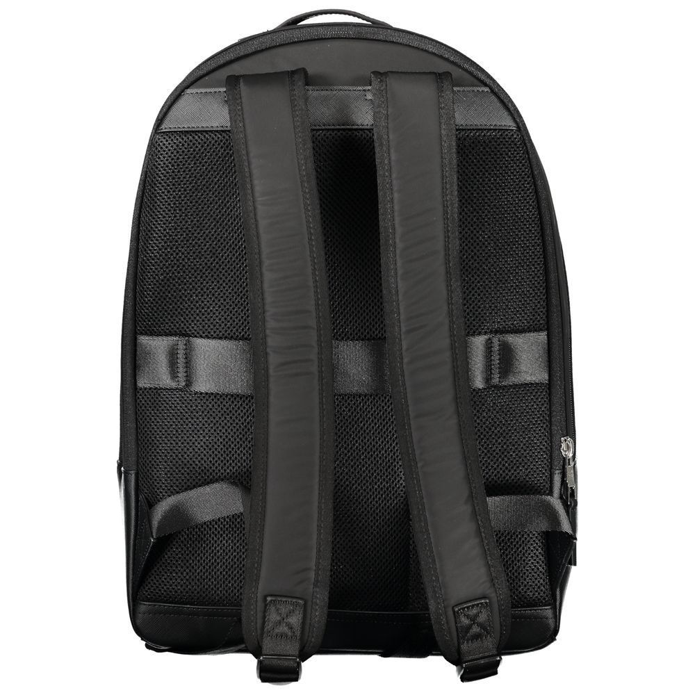 Black Polyester Men's Backpack
