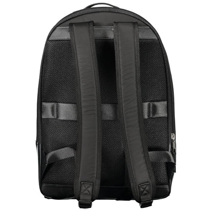 Black Polyester Men's Backpack