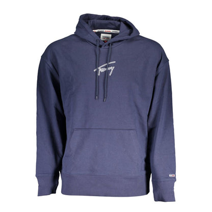 Blue Cotton Men's Hoodie Sweatshirt