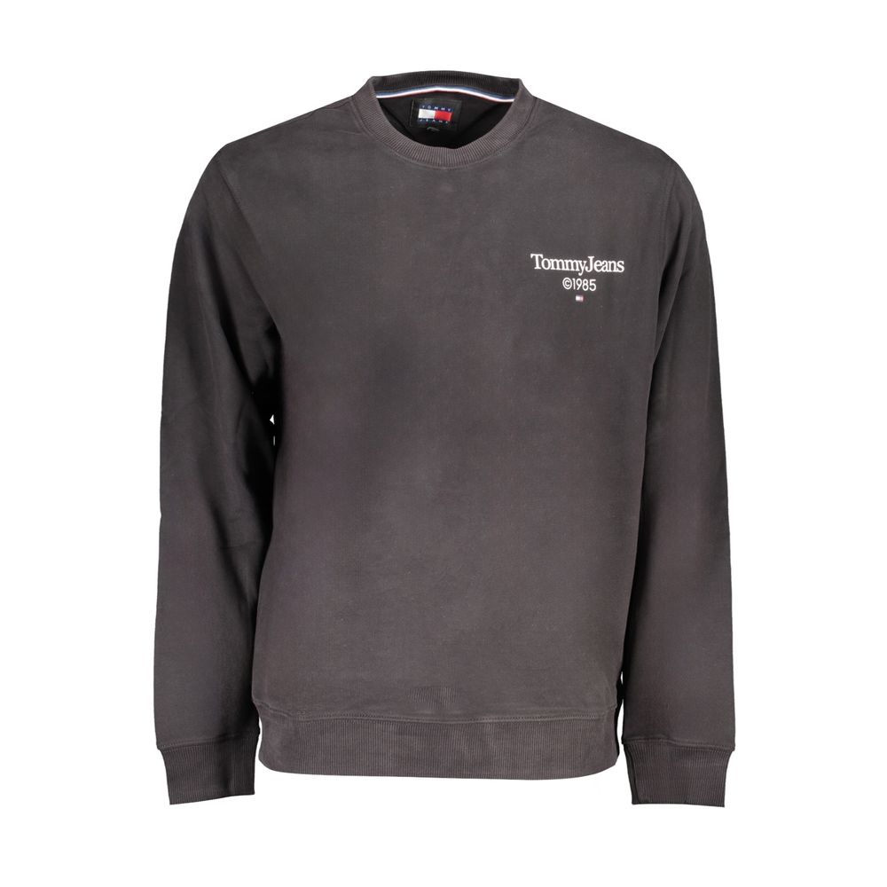 Black Cotton Men Sweater