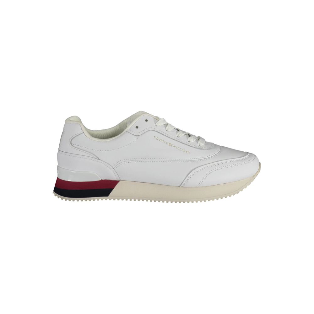 White Polyester Sneaker