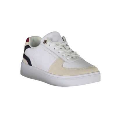 White Polyester Sneaker
