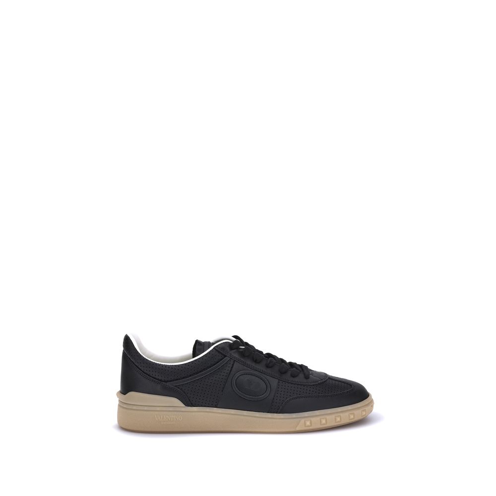 Black Rubber Low Top Sneakers