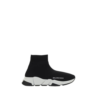 Black Polyester Athletic Sneakers