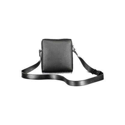 Black Polyester Shoulder Bag