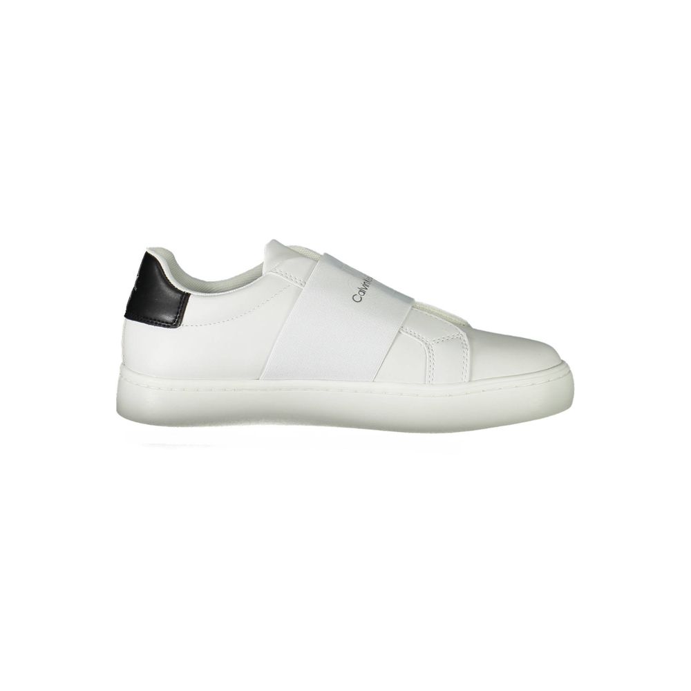 White Polyester Sneaker