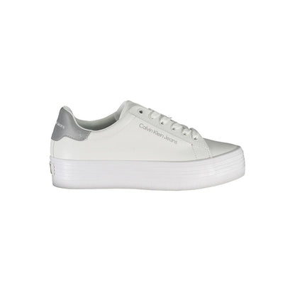 White Polyester Sneaker