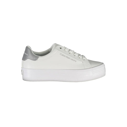 White Polyester Sneaker