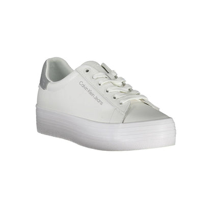 White Polyester Sneaker