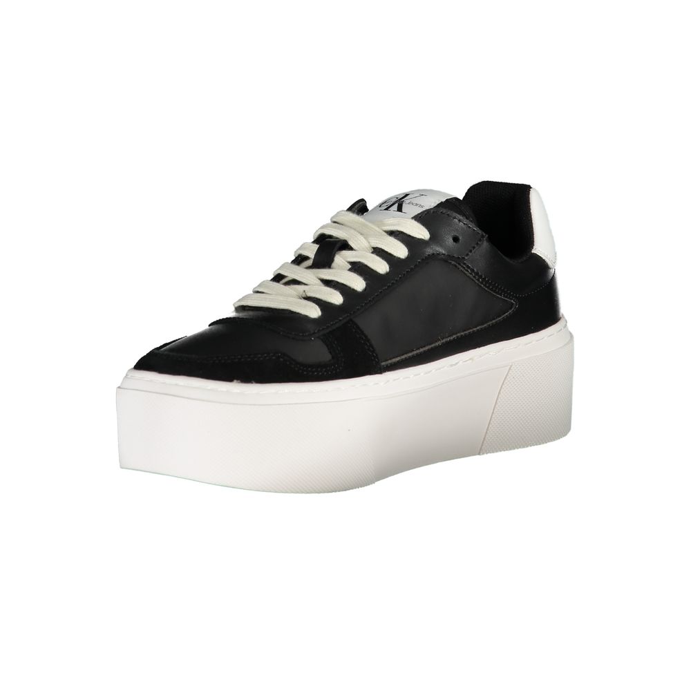Black Polyester Sneaker