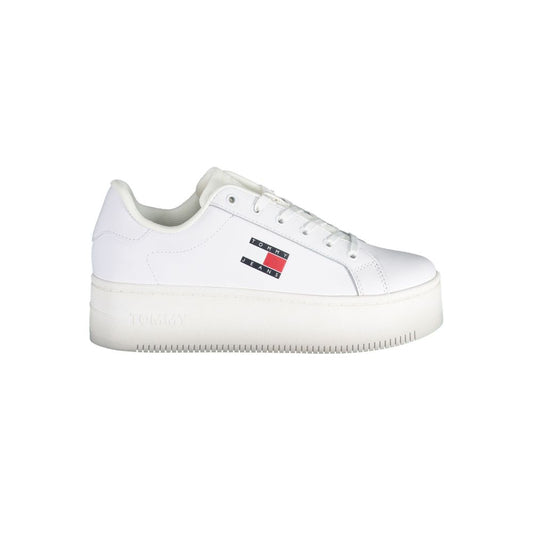 White Polyester Sneaker