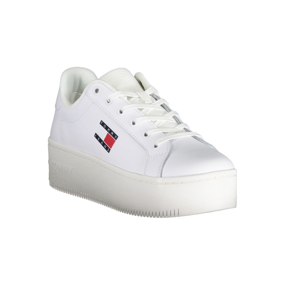 White Polyester Sneaker