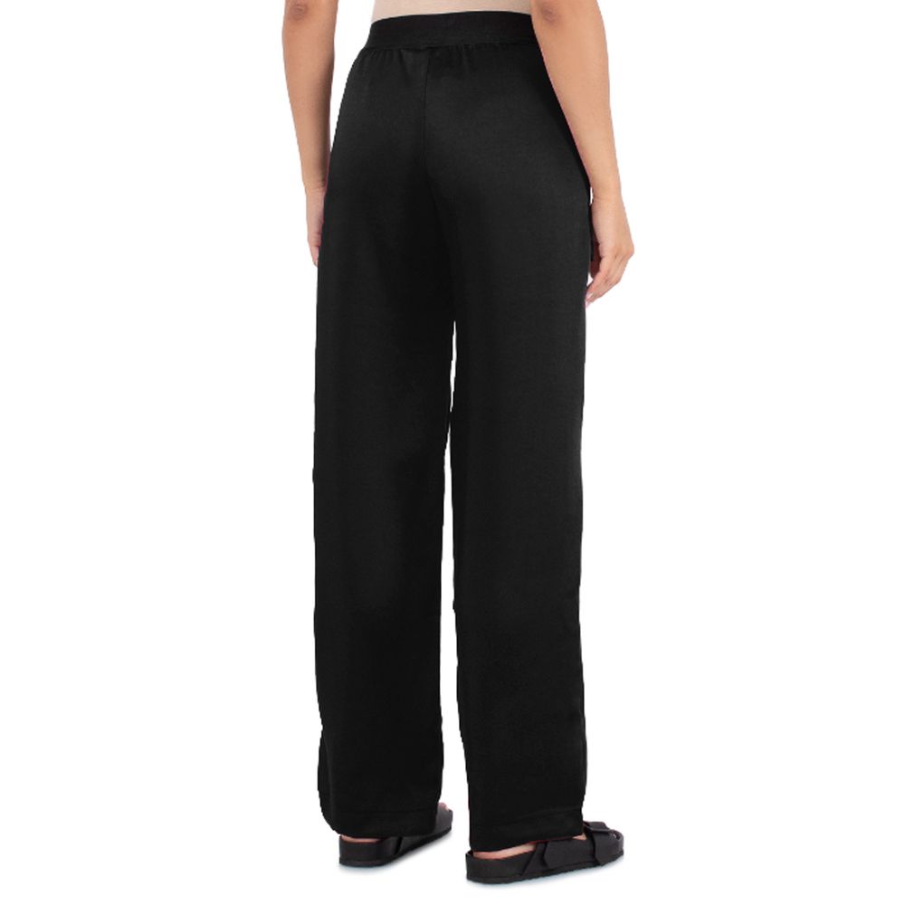 Black Polyester Women Pants