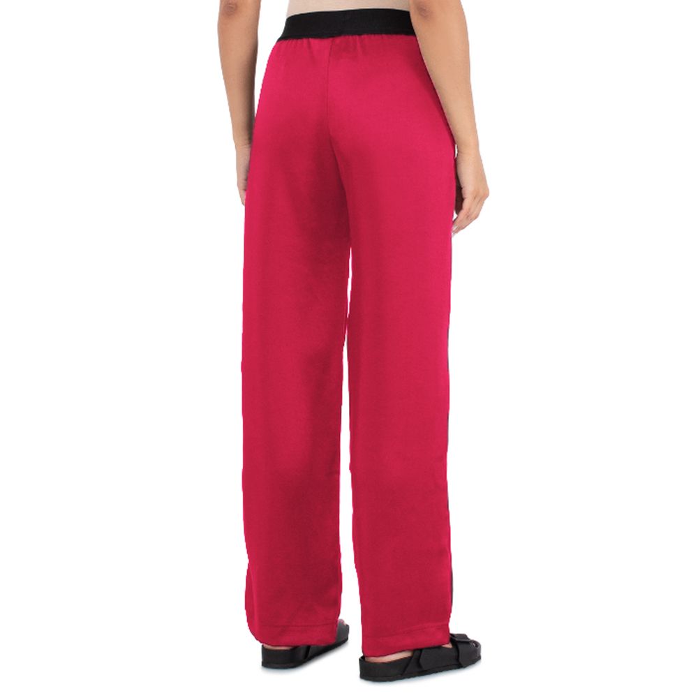Fuchsia Polyester Women Pants