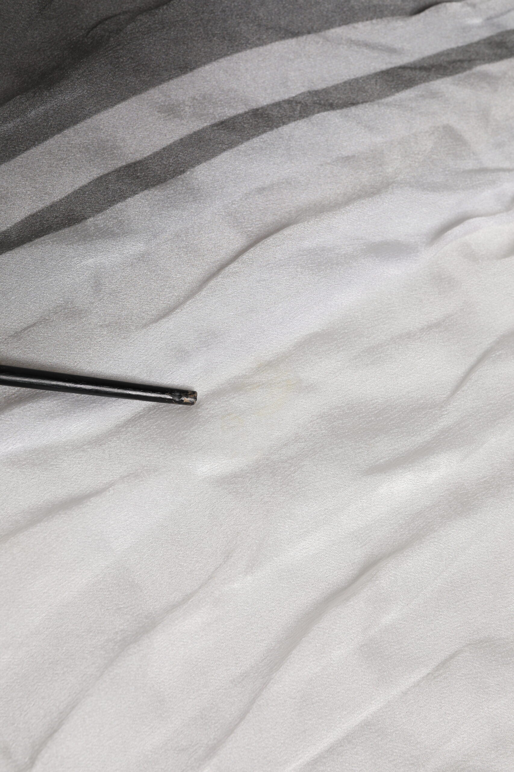 White Black Silk Warmer Wrap Foulard Scarf