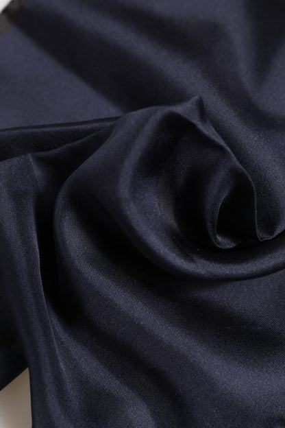 Blue DG Crown Silk Square Men Foulard Scarf