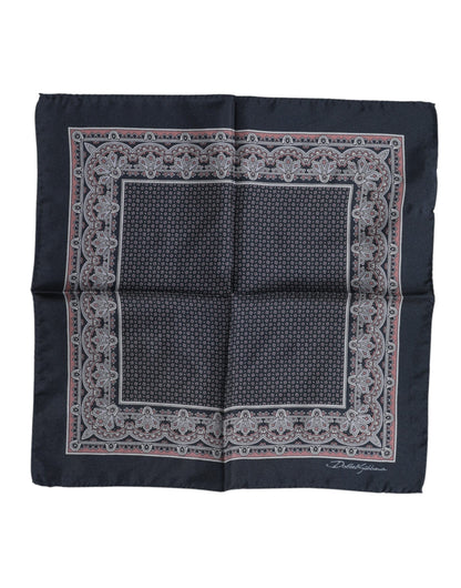 Multicolor Fantasy Silk Square Foulard Scarf