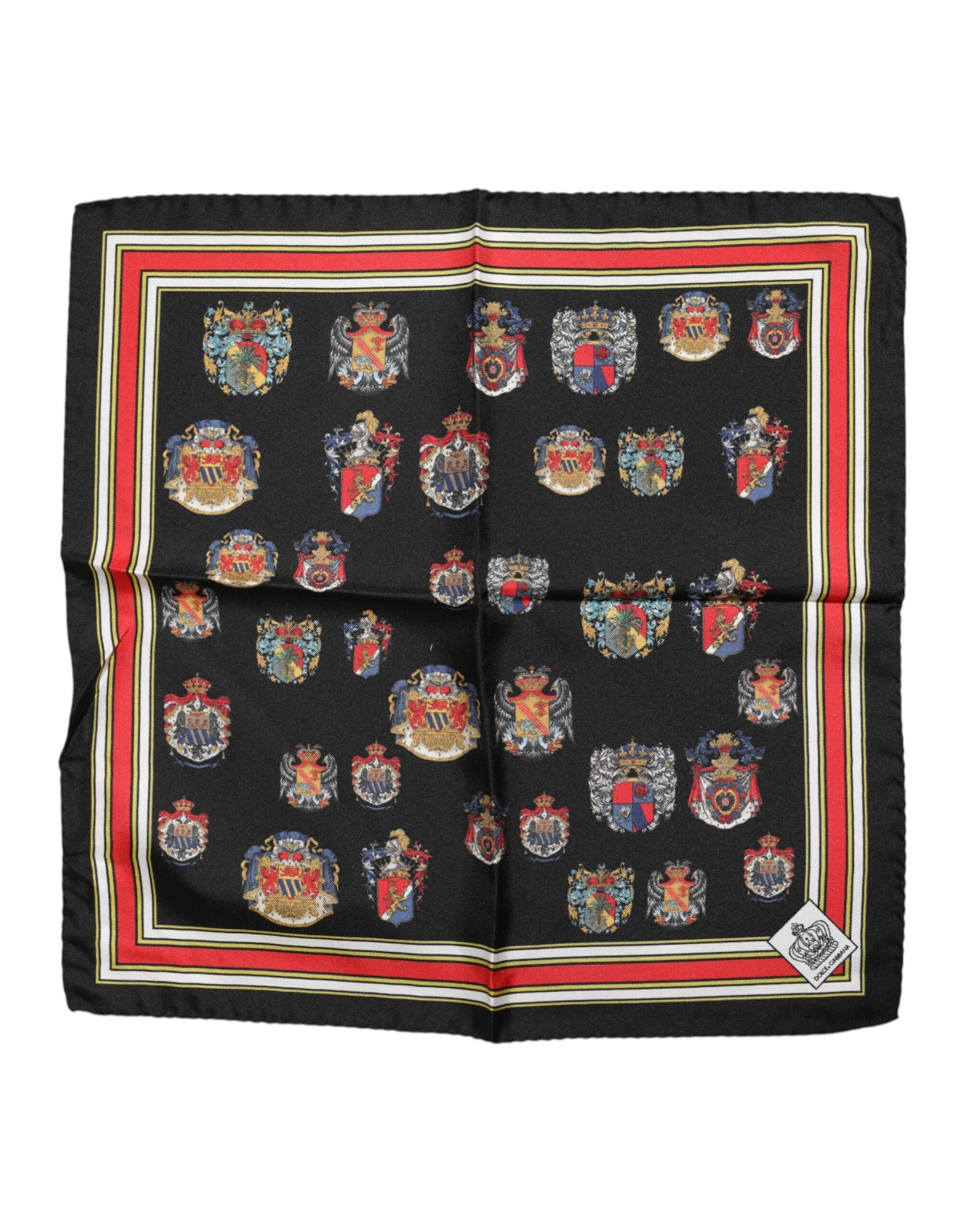 Multicolor Silk Square Men Foulard Scarf
