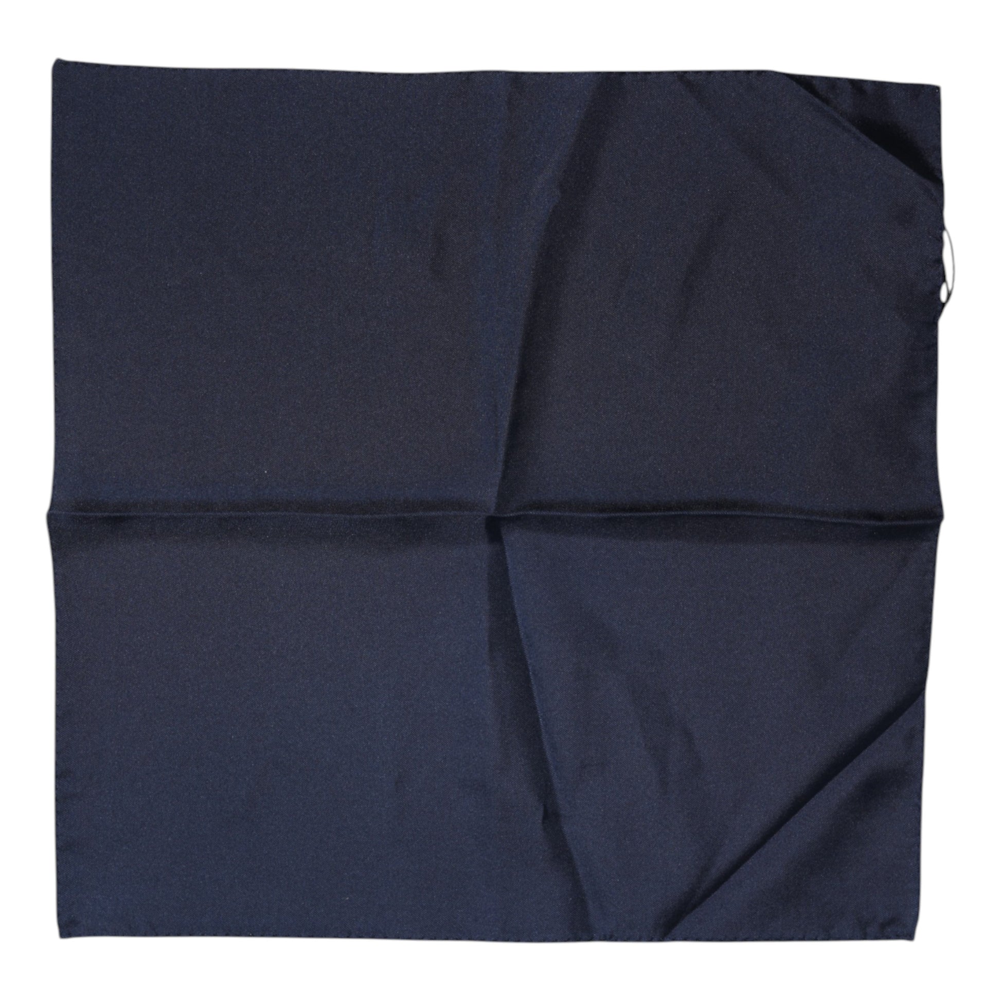 Dark Blue Silk Square Men Foulard Scarf