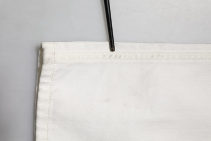 White Cotton Skinny Men Denim Jeans