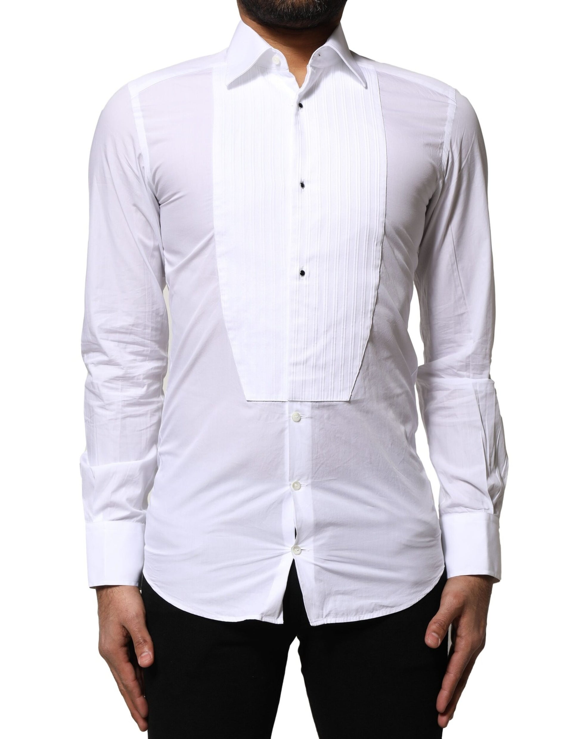 White GOLD Cotton Poplin Formal Dress Shirt