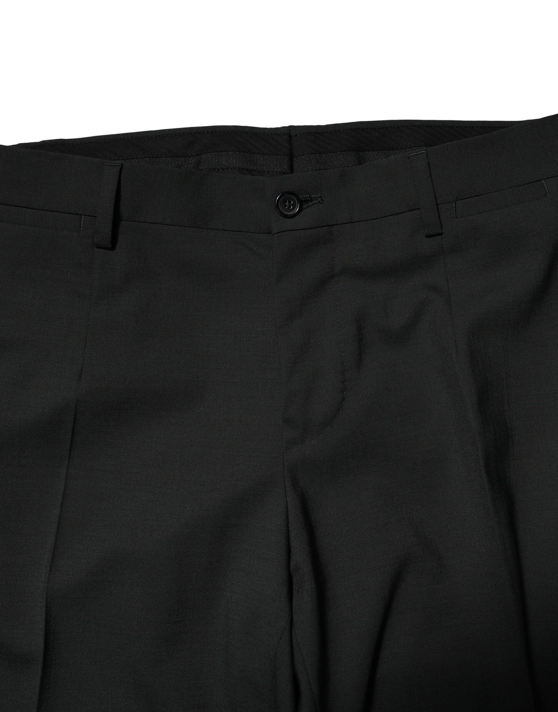 Black Wool 2 Piece Single Breasted Suit