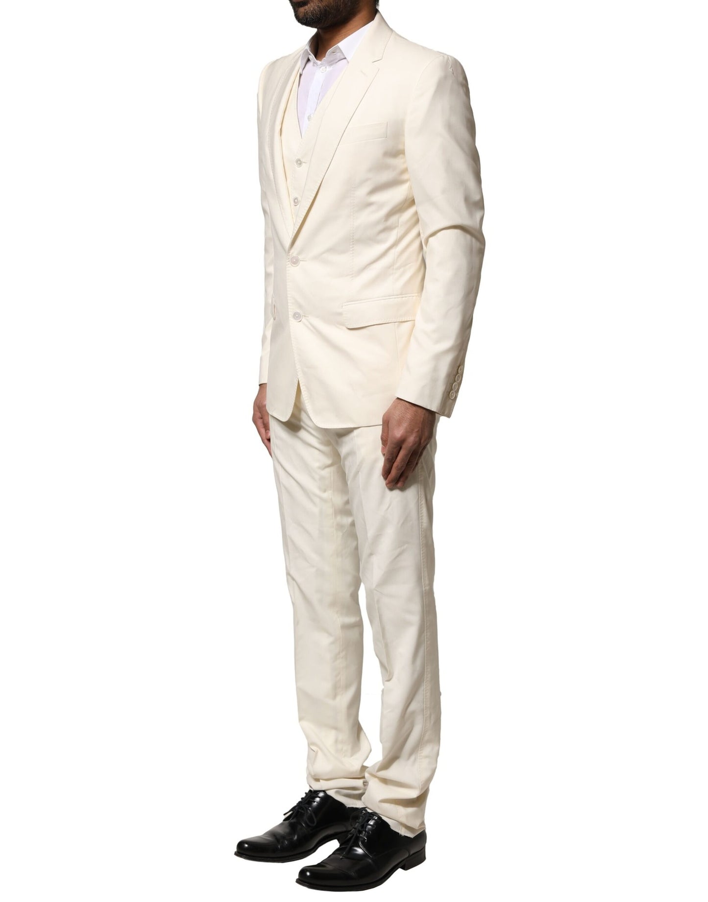Ivory Wool 3 Piece Single Breasted Suit