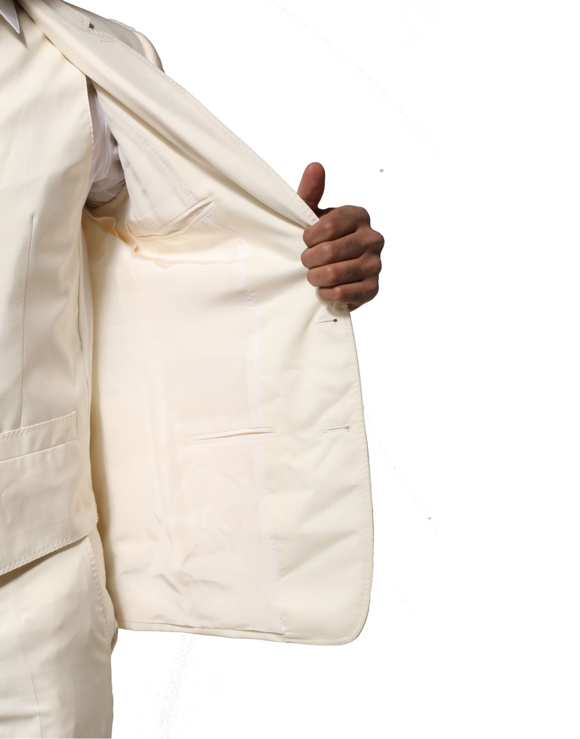 Ivory Wool 3 Piece Single Breasted Suit