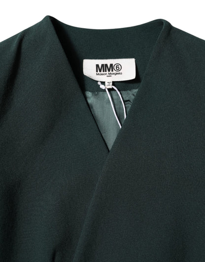 Green Single Breasted One Button Coat Jacket