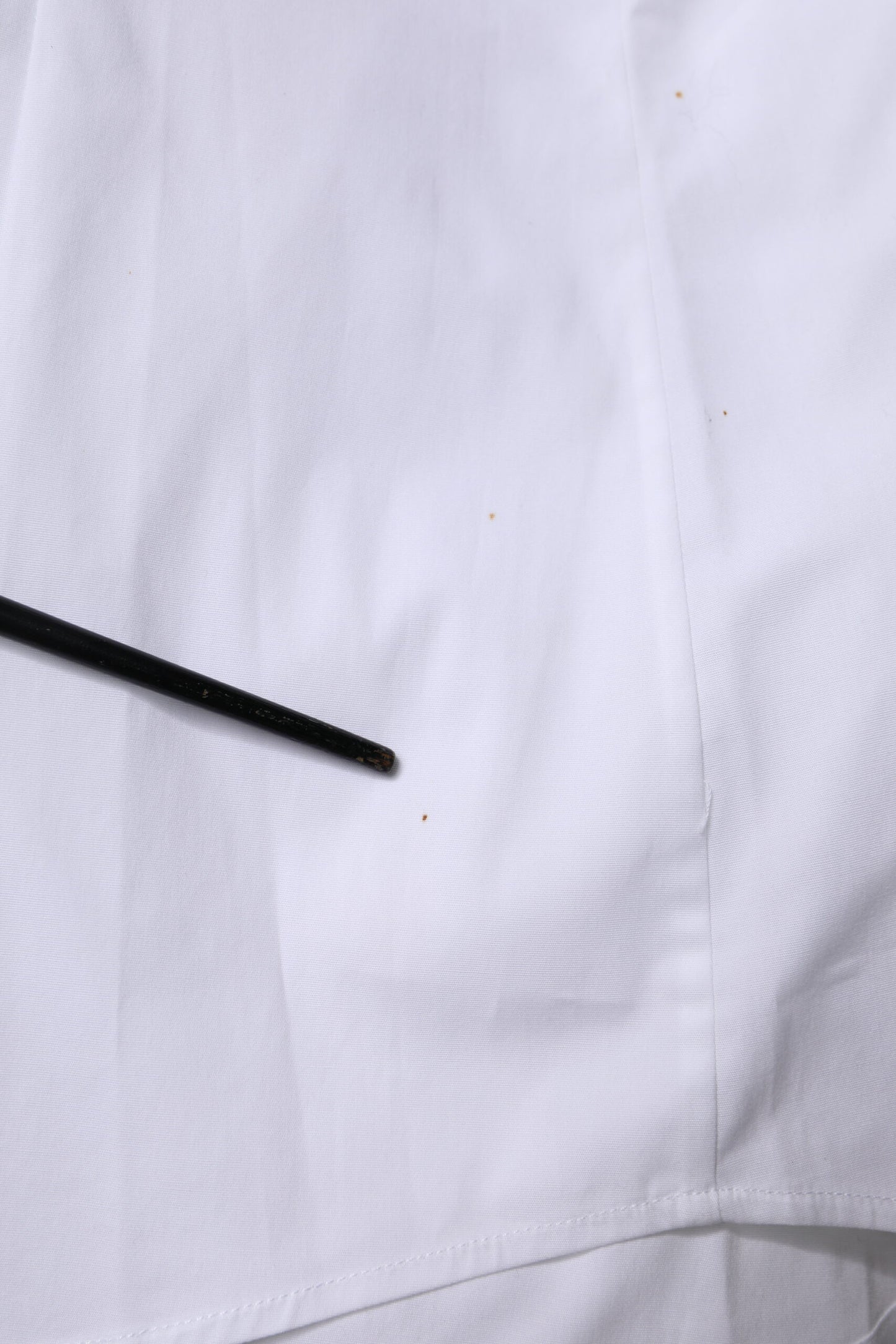 White Cotton Collared Long Sleeves Shirt Top