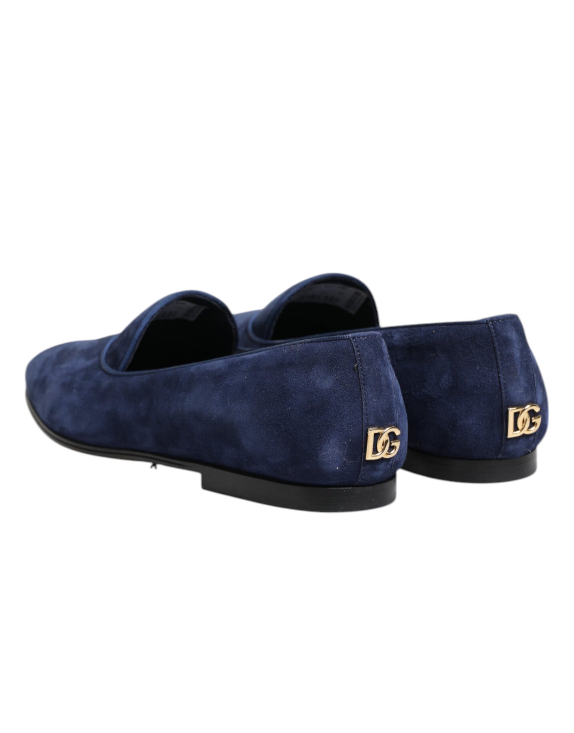 Blue Velvet DG Logo Loafers Formal Shoes