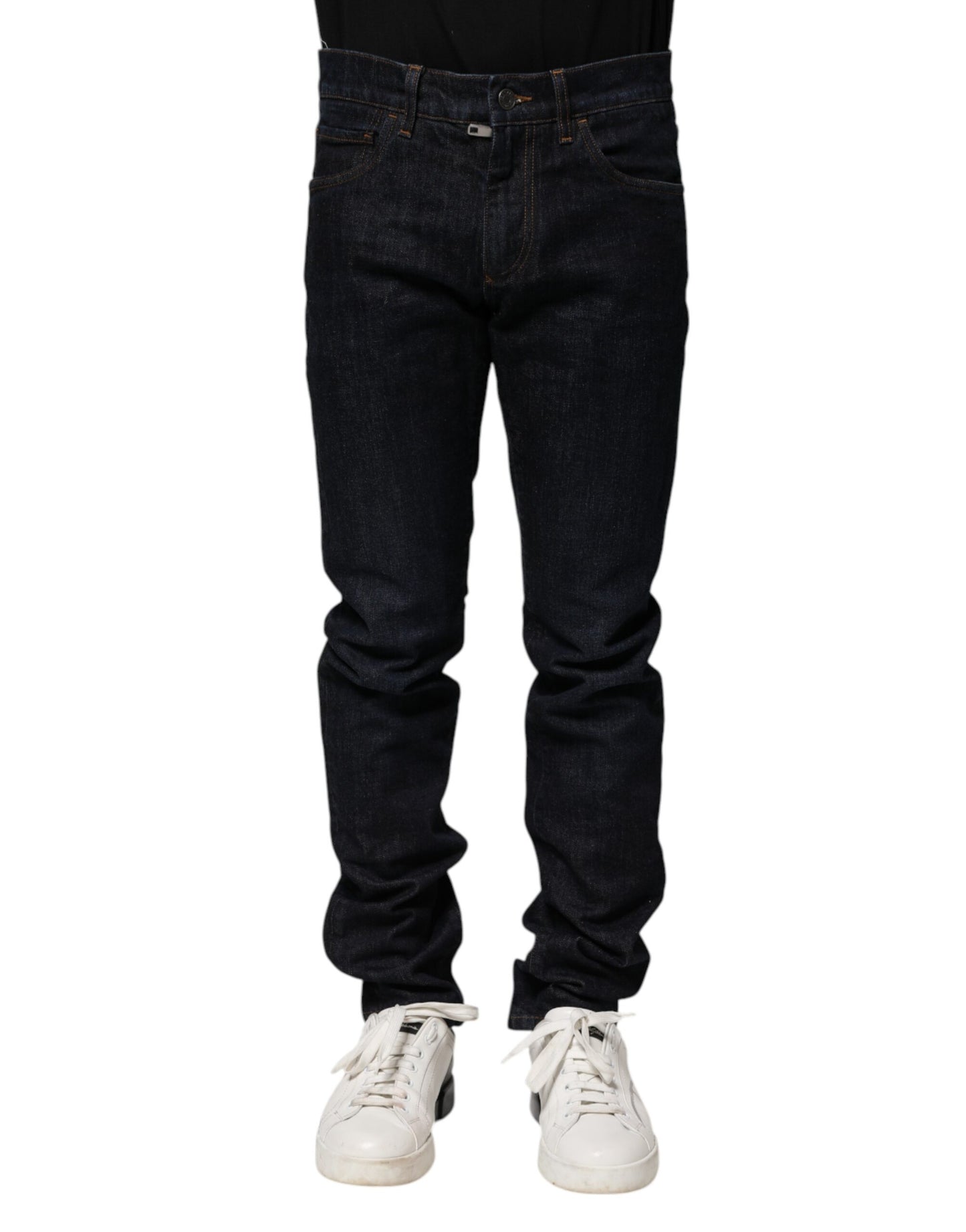 Black Cotton Skinny Denim Men Jeans