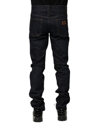 Black Cotton Skinny Denim Men Jeans